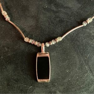 Kenneth Cole ladies necklace. Black square necklace